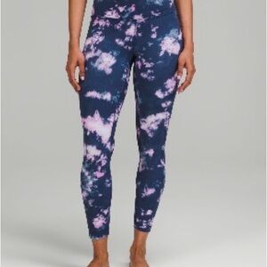 Lululemon Align 25” Circulate Tie Dye Mineral Blue Multi Size 14